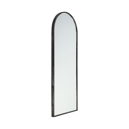 Black Arch Full Length Hanging Metal Mirror