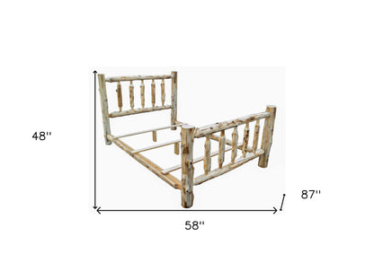 Rustic And Natural Cedar Double Traditional Log Bed