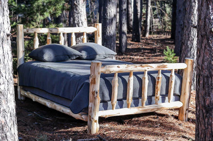 Rustic And Natural Cedar Single Traditional Log Bed