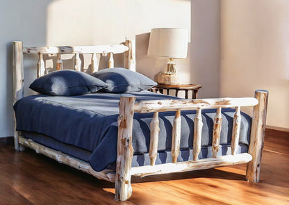 Gray Solid Wood Full No Bed Frame with Trundle