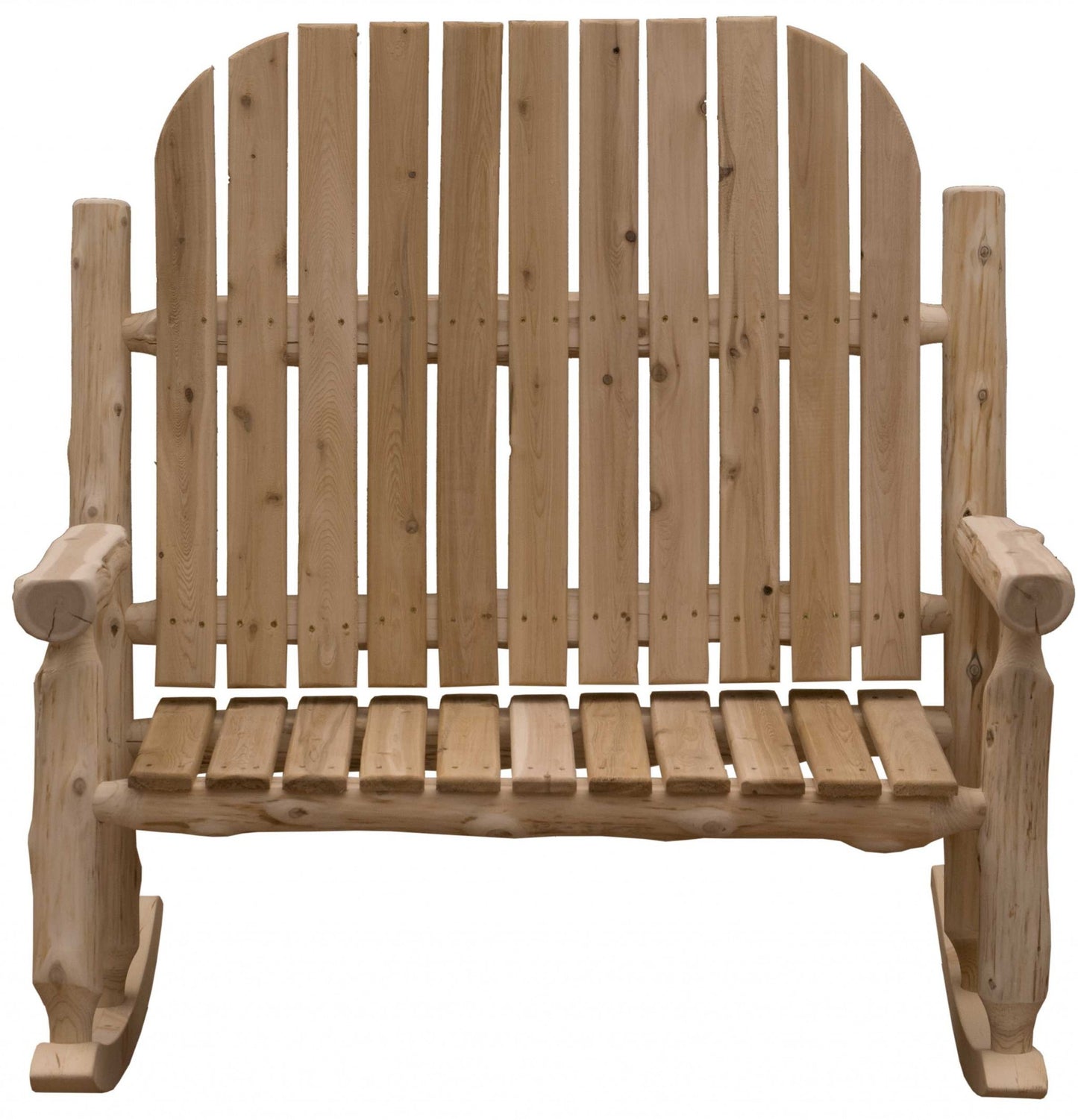 48" Natural Wood Indoor Outdoor Rocking Chair