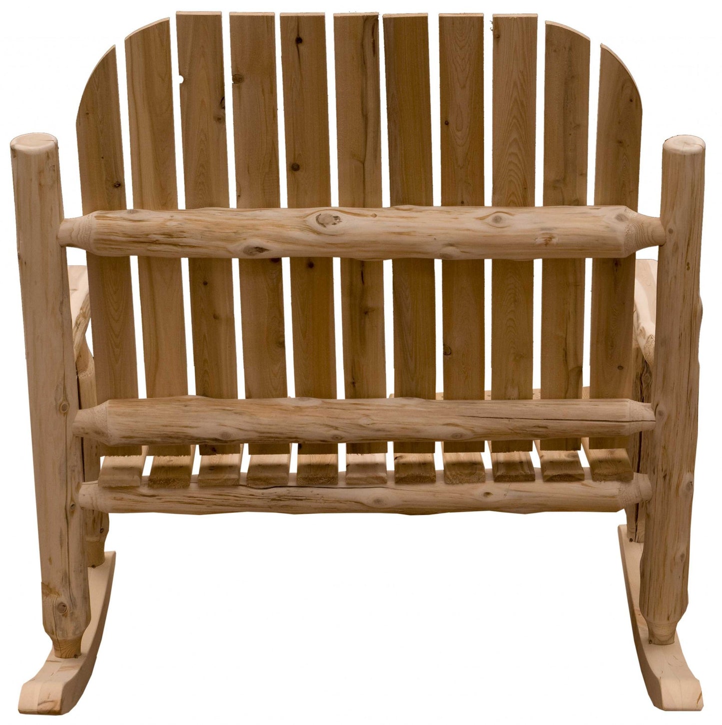 48" Natural Wood Indoor Outdoor Rocking Chair