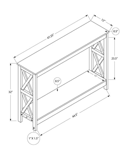 47" Espresso Console Table With Storage