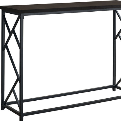 44" Brown And Black Frame Console Table