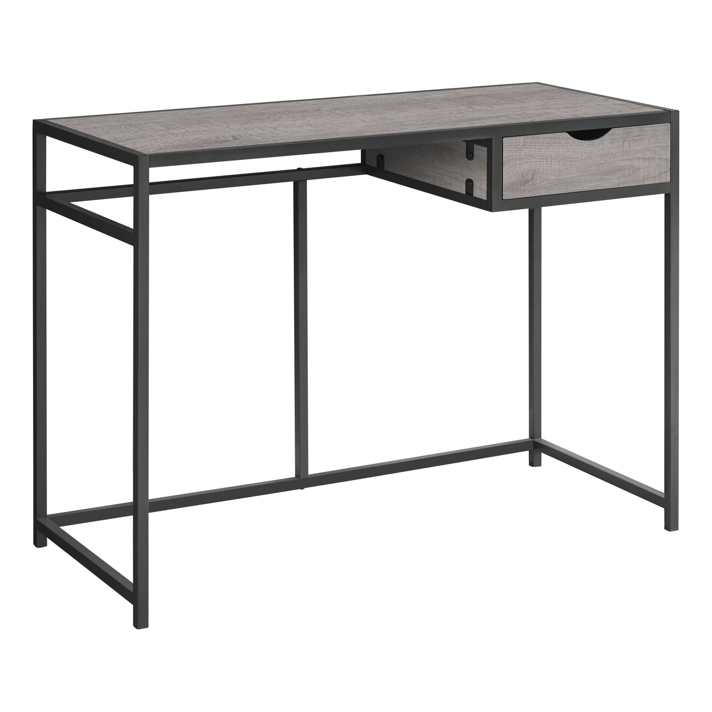 42" Gray and Dark Gray Computer Desk