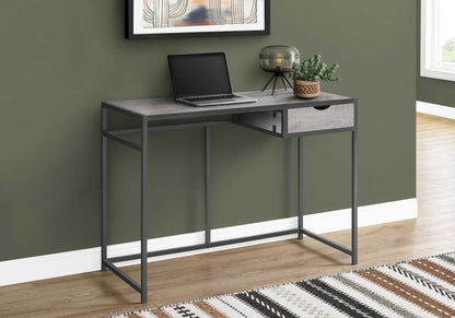 42" Gray and Dark Gray Computer Desk