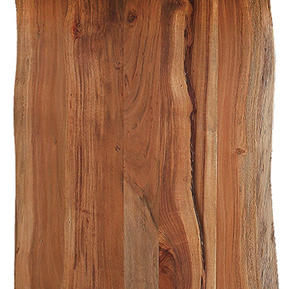 71" Brown Rectangular Solid Wood Dining Table