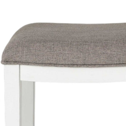 49" Three Piece White Wood Rectangular Bar Table With Two Stools