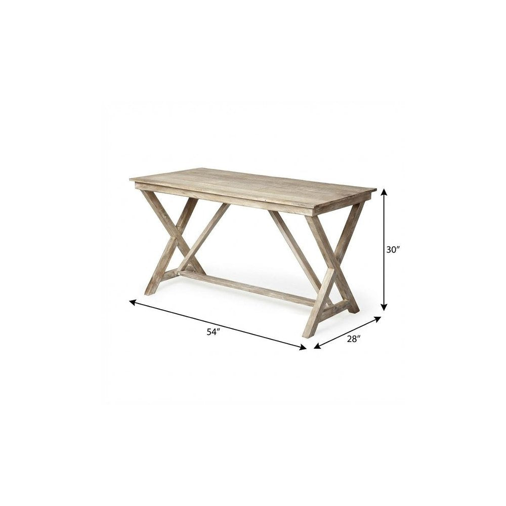 54" Brown Writing Desk