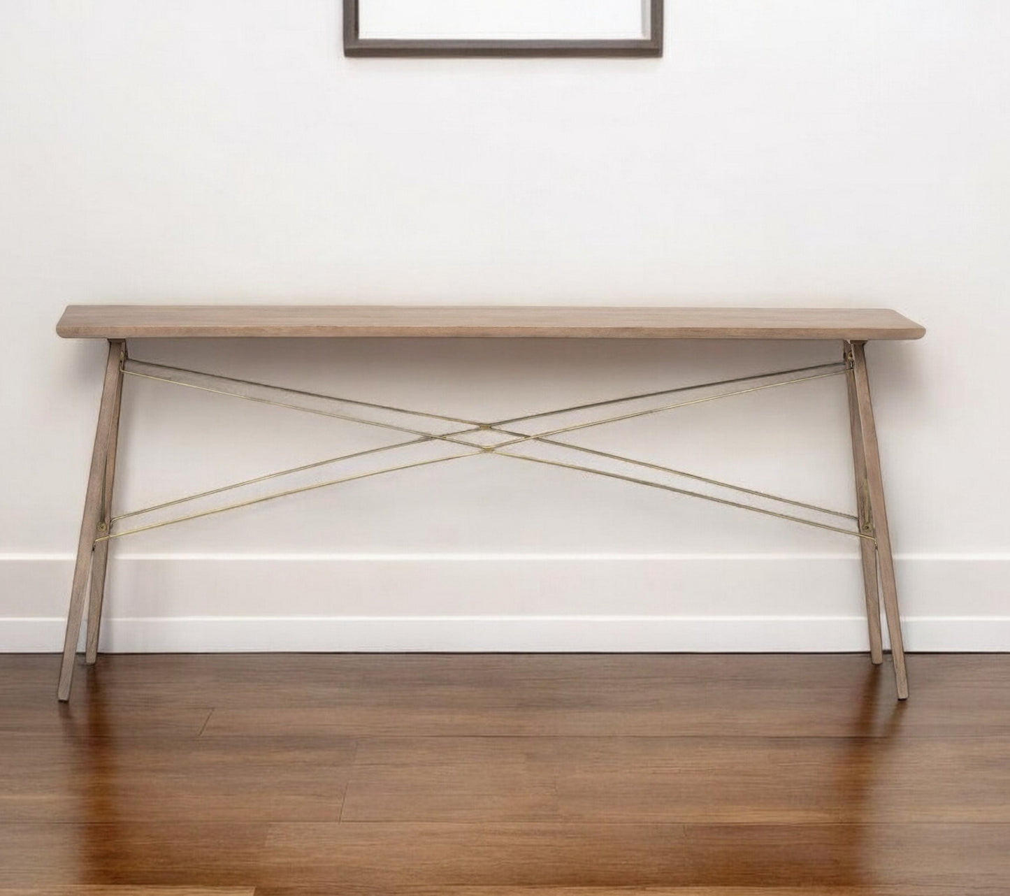 16" Brown Solid Wood Console Table