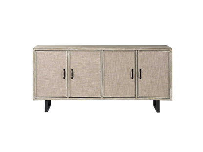 68" Light Brown Solid Wood Sideboard with Four Doors