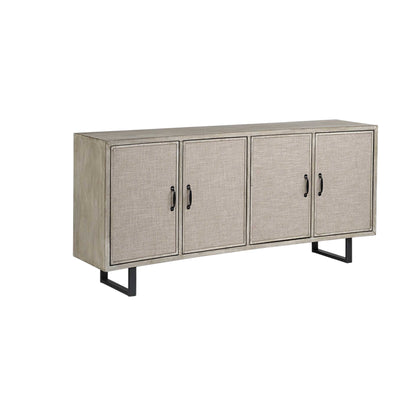 68" Light Brown Solid Wood Sideboard with Four Doors