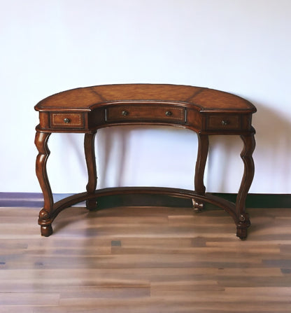 48" Brown Solid Manufactured Wood Kidney Writing Desk