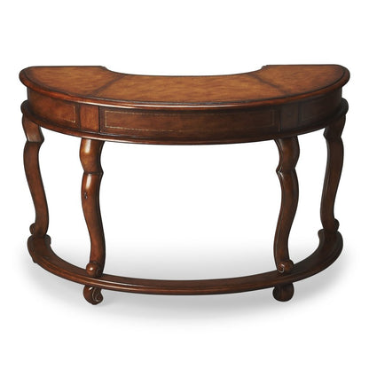 48" Brown Wood Solid and Manufactured Wood Kidney Writing Desk