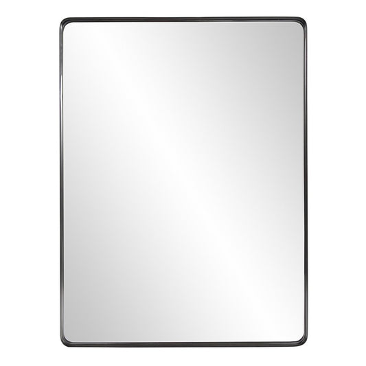 40" Black Metal Framed Accent Mirror