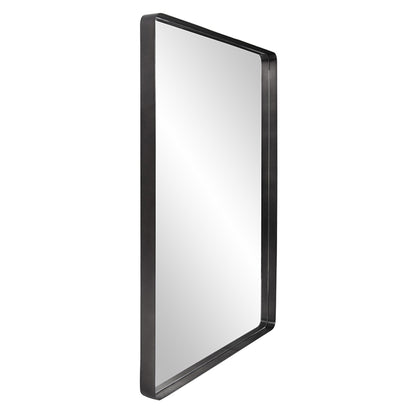 40" Black Metal Framed Accent Mirror