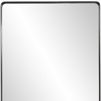 40" Black Metal Framed Accent Mirror