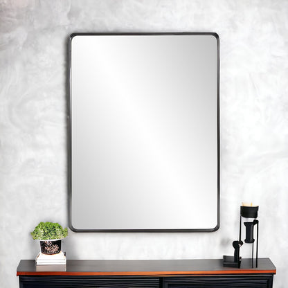 40" Black Metal Framed Accent Mirror