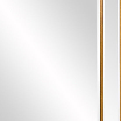 Recatngle Gold Leaf Mirror With Angled Corners Frame