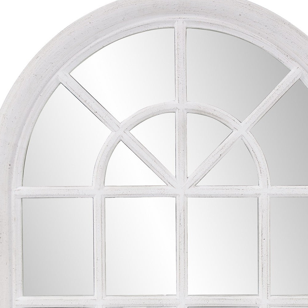 41" White Arch Framed Accent Mirror