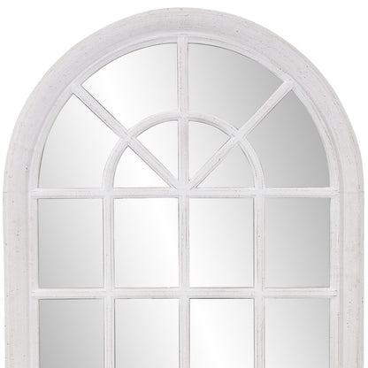 41" White Arch Framed Accent Mirror