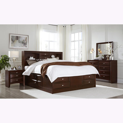 59" Brown Solid Wood Eight Drawer Double Dresser