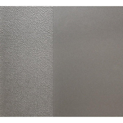 54" Champagne and Clear Upholstered Faux Leather Bench