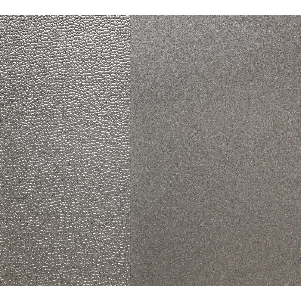 54" Champagne and Clear Upholstered Faux Leather Bench