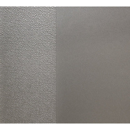 54" Champagne and Clear Upholstered Faux Leather Bench