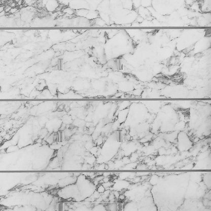 33" White Faux Marble And Solid Wood Five Drawer Dresser