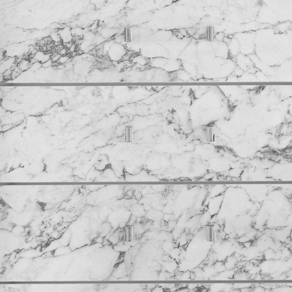33" White Faux Marble And Solid Wood Five Drawer Dresser