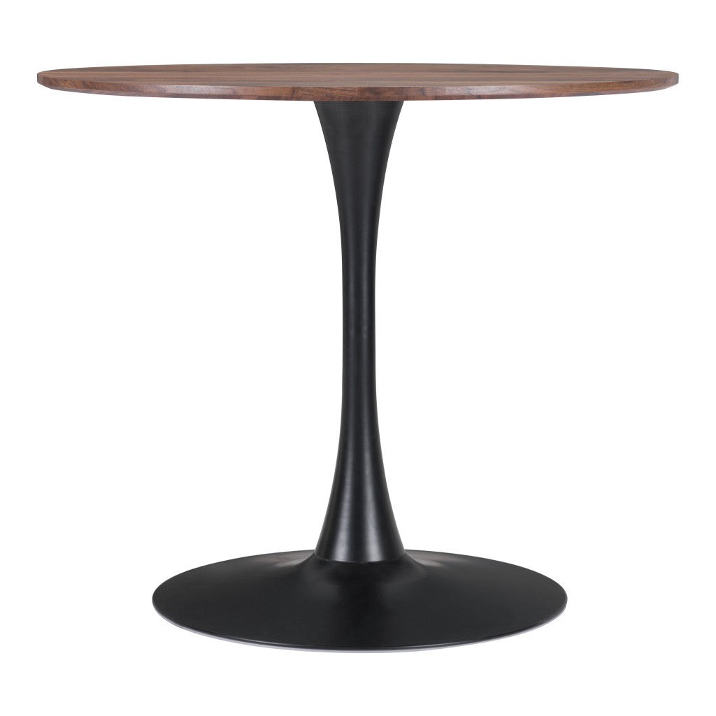 35" Steel Pedestal Base Dining Table