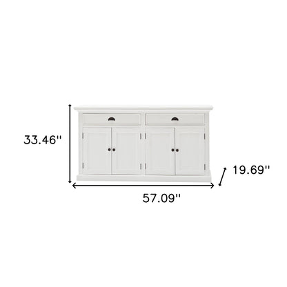 Modern Farmhouse White Buffet Server