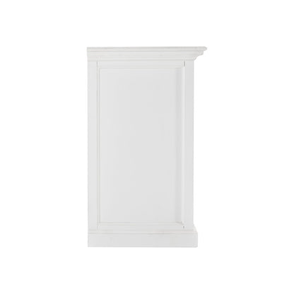 White Accent Cabinet With Glass Doors