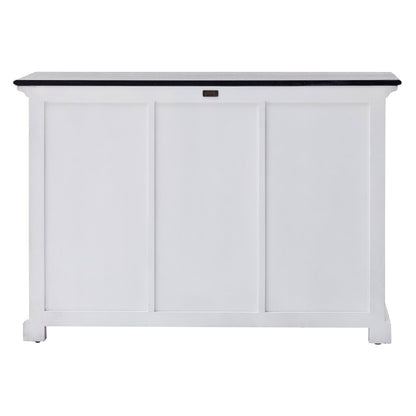 Modern Farmhouse Black And White Large Accent Cabinet