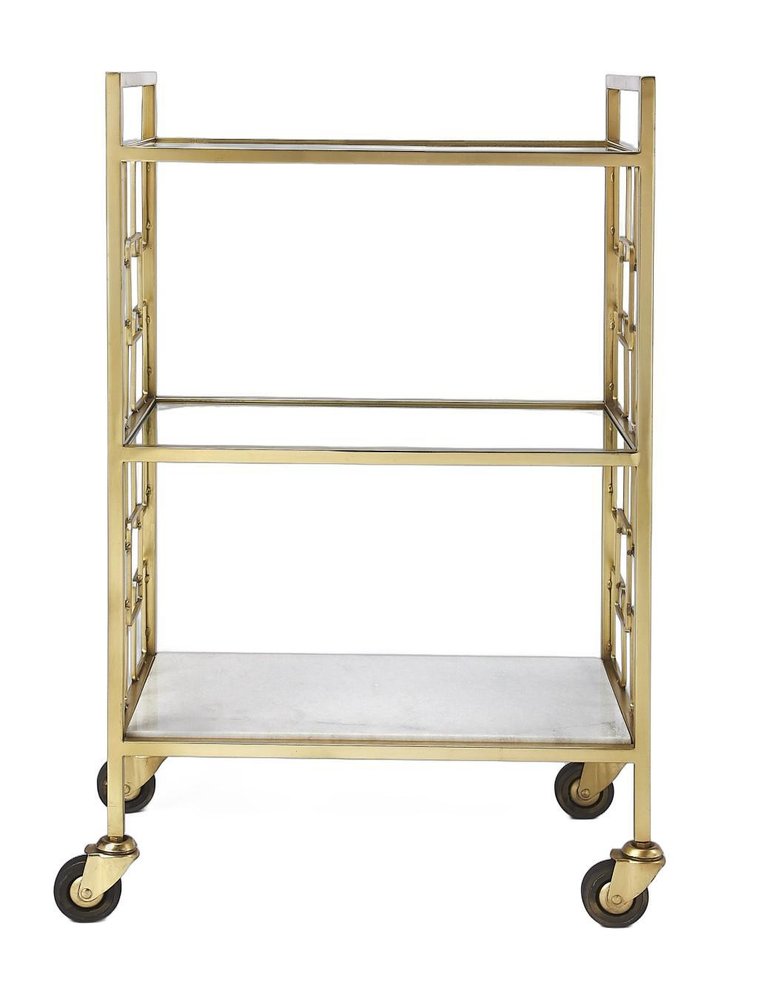Polished Gold Bar Cart