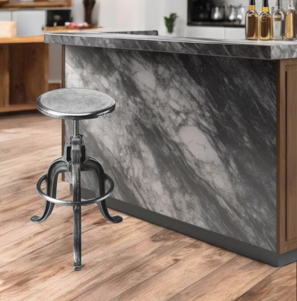 Iron Backless Swivel Bar Chair