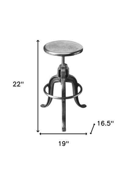 Iron Backless Swivel Bar Chair