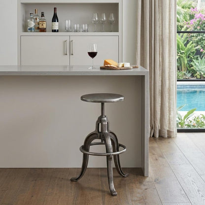 Iron Backless Swivel Bar Chair