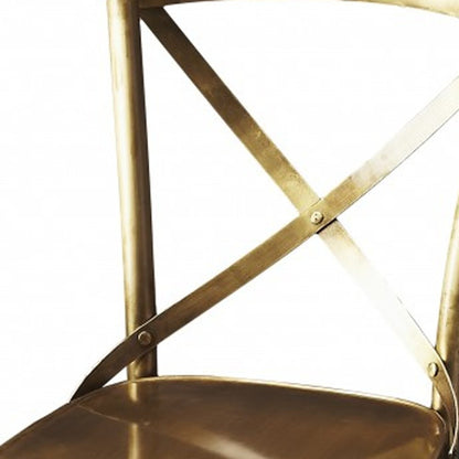 24" Gold Iron Bar Chair