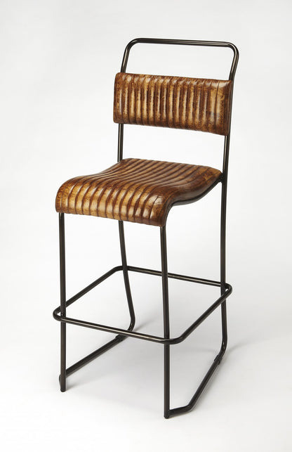 Brown And Black Iron Bar Chair