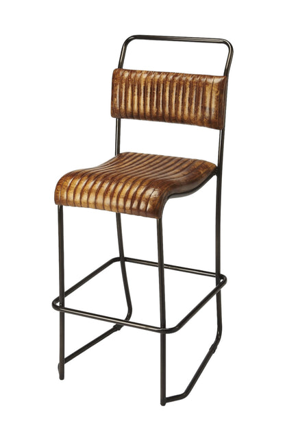 Brown And Black Iron Bar Chair