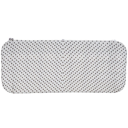 43" White and Dark Brown Rattan and Wicker Bench