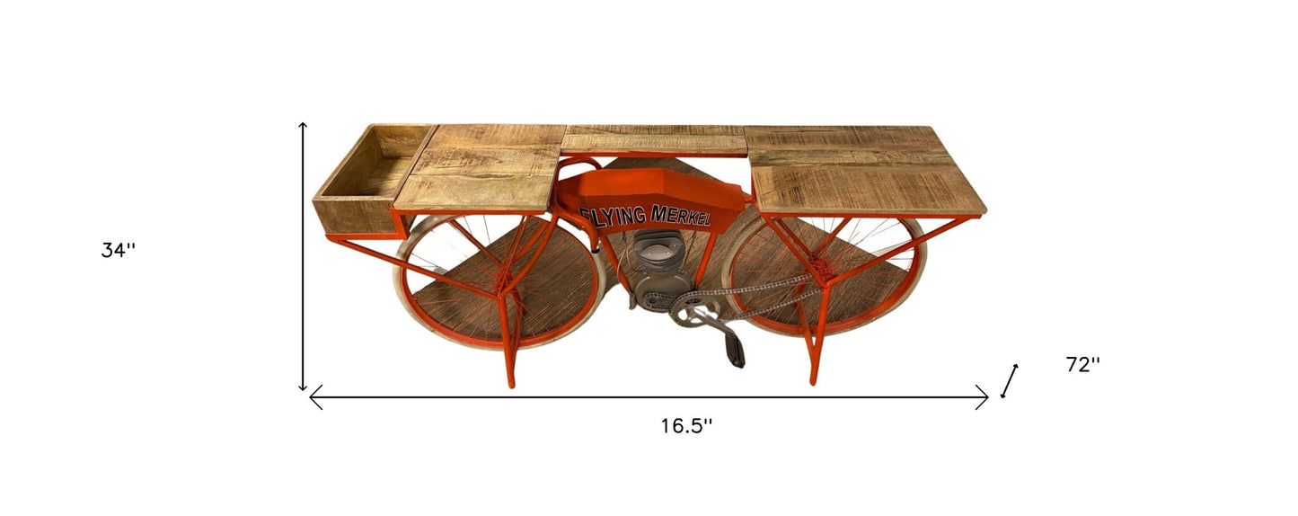 Orange Flying Merkel Motorcycle Bar Cart