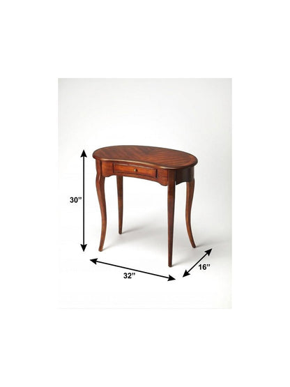 32" Brown Kidney Computer Desk