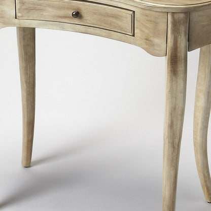 32" Brown Solid Manufactured Wood Kidney Writing Desk