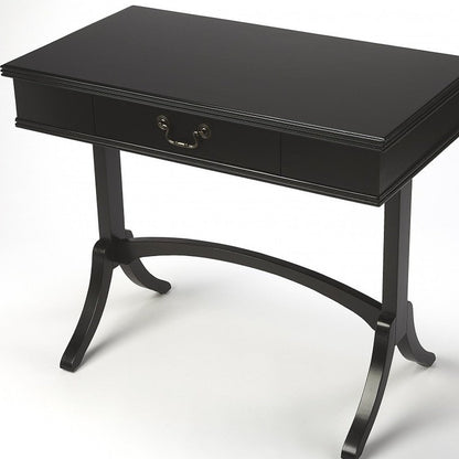 Acacia And Pinewood Black Writing Desk