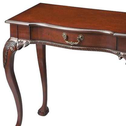 35" Dark Brown Writing Desk