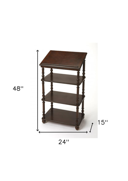 24" Dark Brown Standing Desk