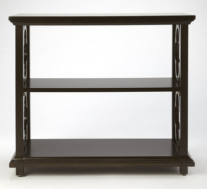 27" Dark Brown Two Tier Standard Bookcase